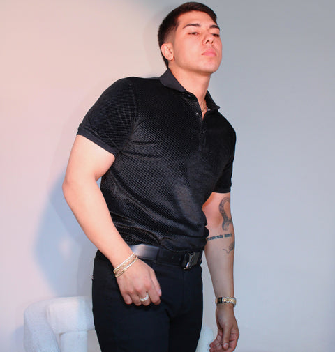 Mendez shimmery polo