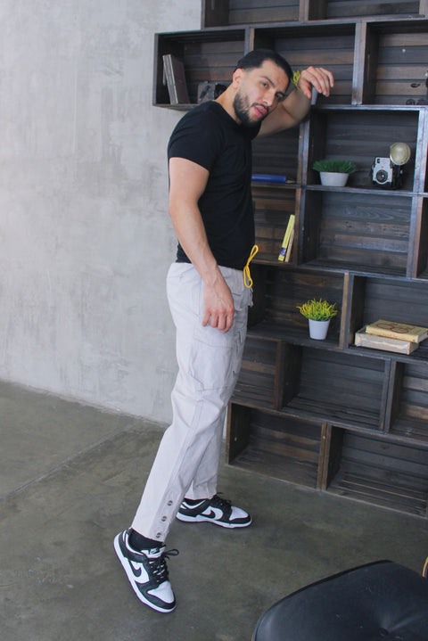 Melo cargo Nylon pants-Grey